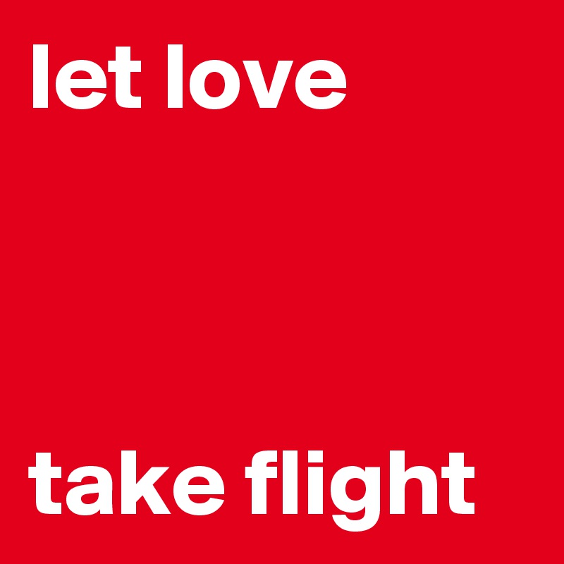 let love



take flight
