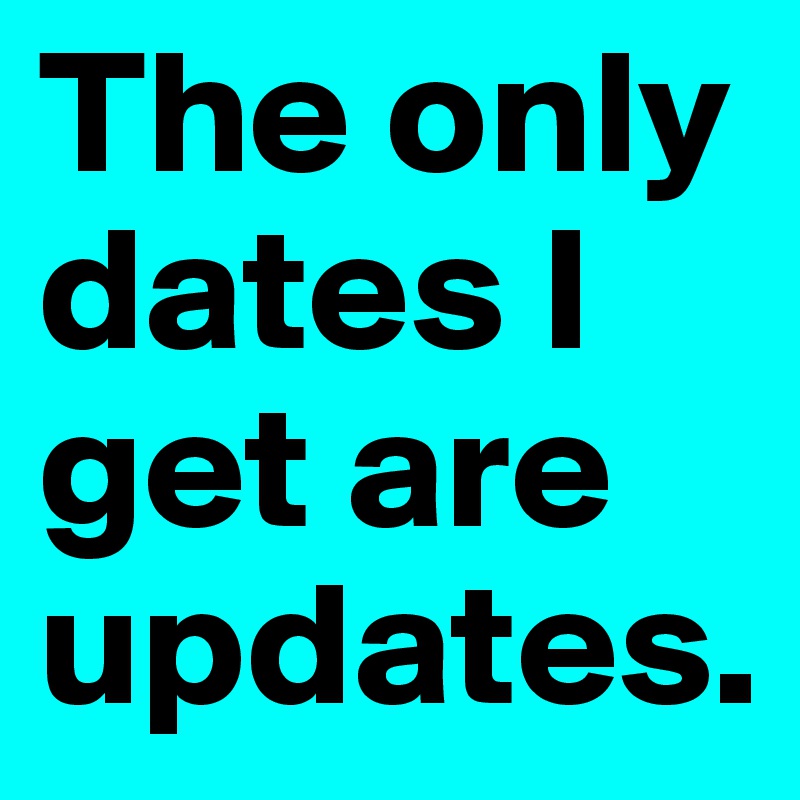 The only dates I get are updates.