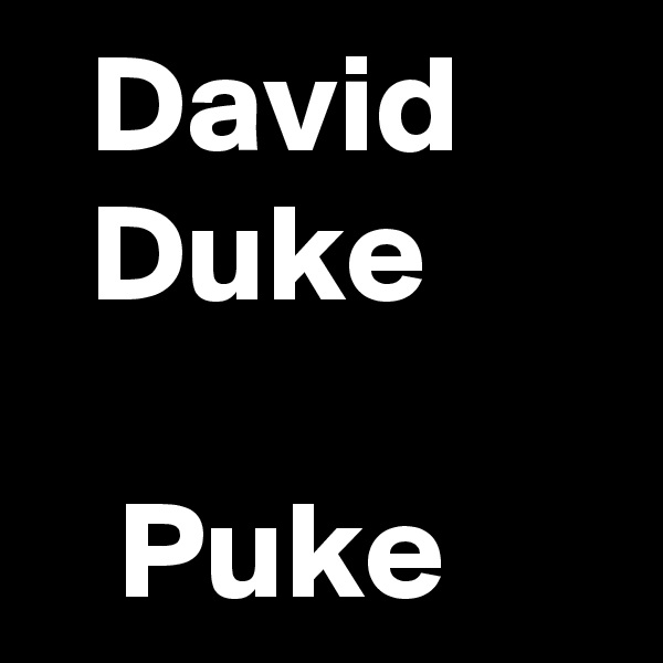   David
  Duke

   Puke