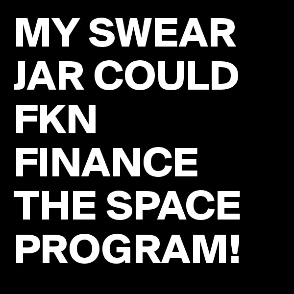 MY SWEAR JAR COULD FKN FINANCE THE SPACE PROGRAM!