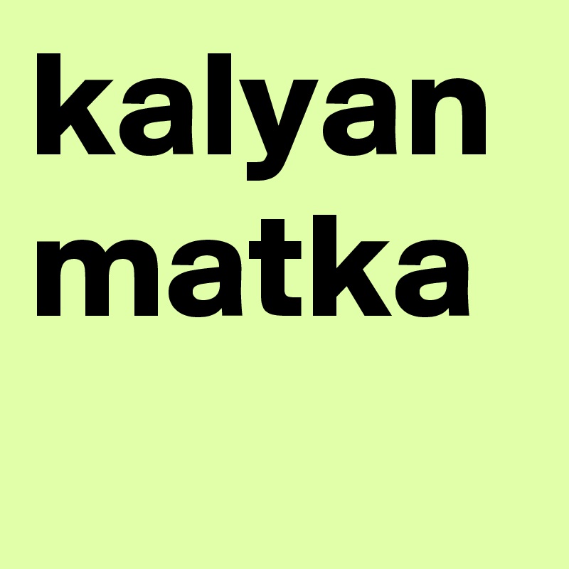 kalyan matka