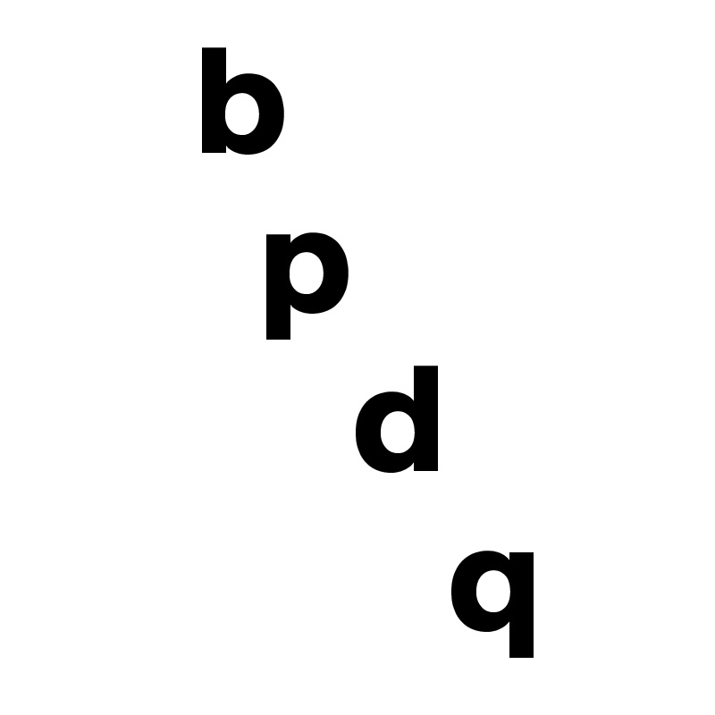      b
       p 
          d
             q