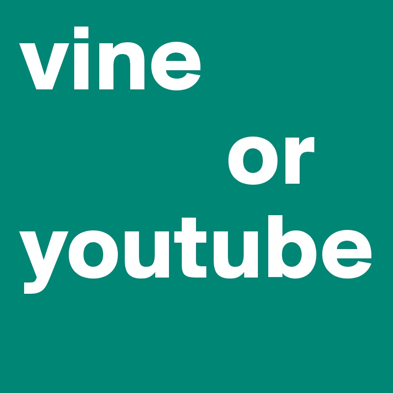 vine 
           or 
youtube