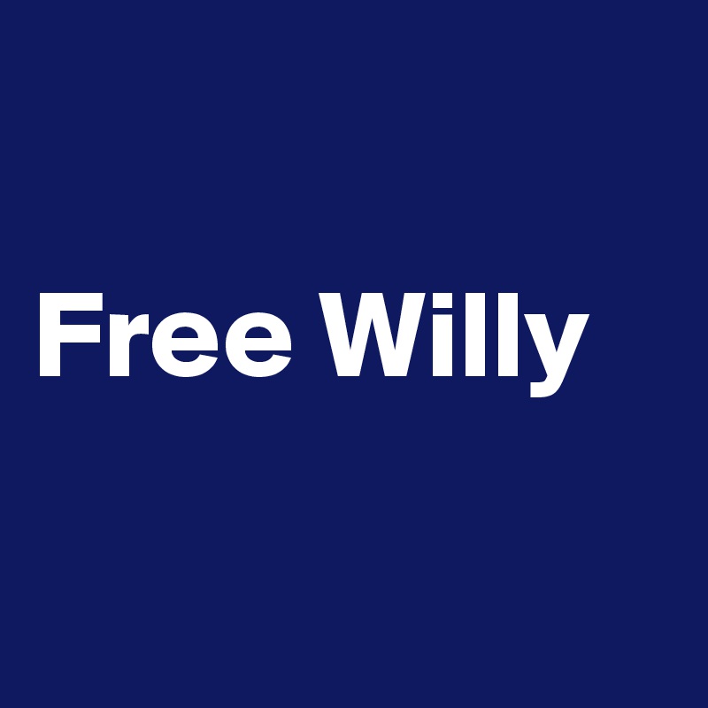 

Free Willy

