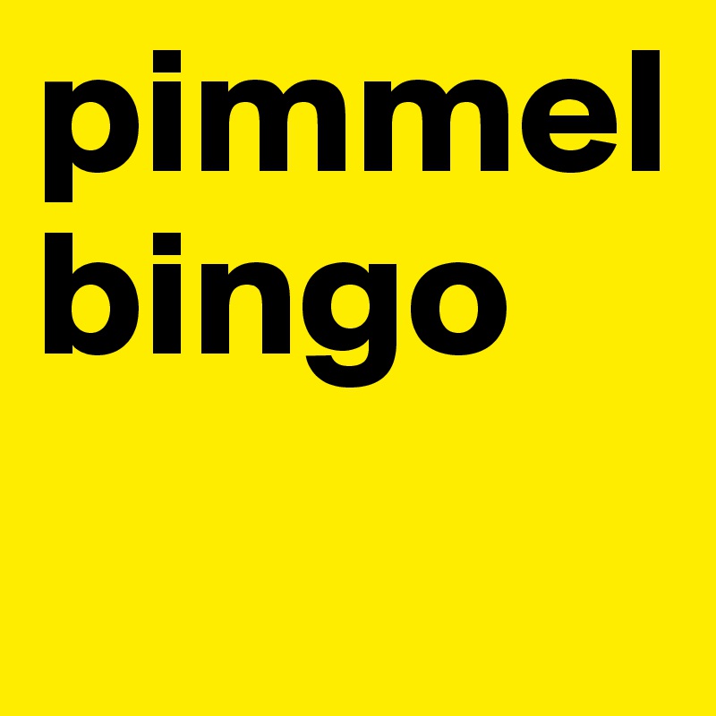 pimmel bingo
