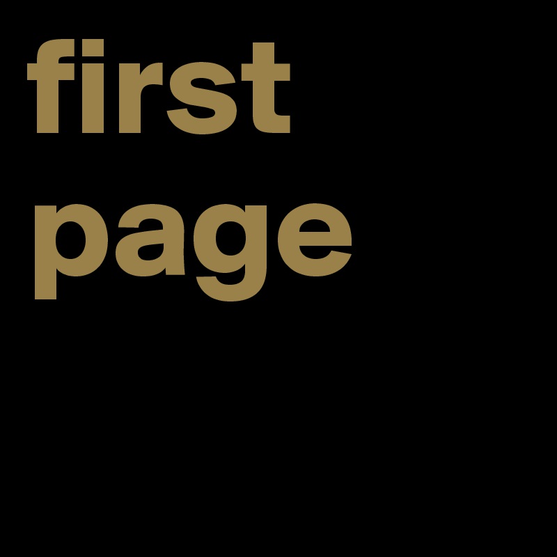 first page