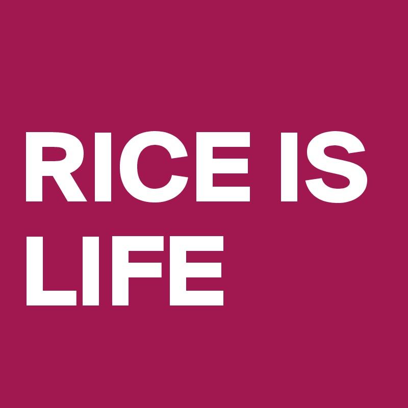 
RICE IS LIFE