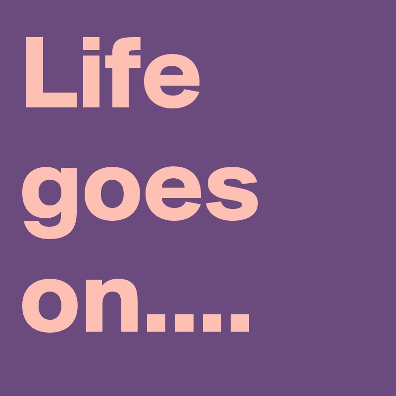 Life goes on....