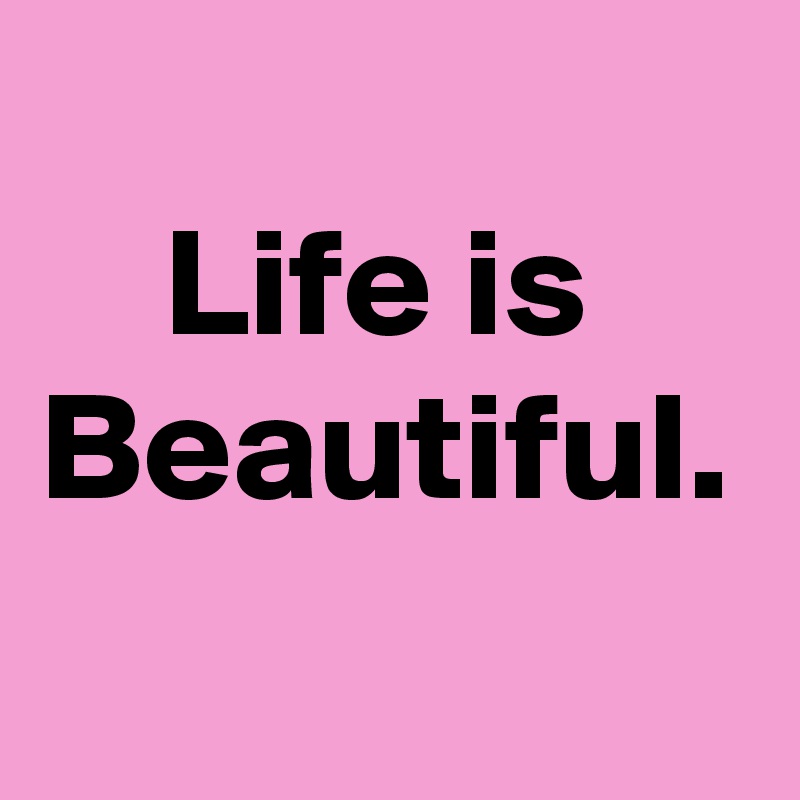 Life Is Beautiful Short Summary