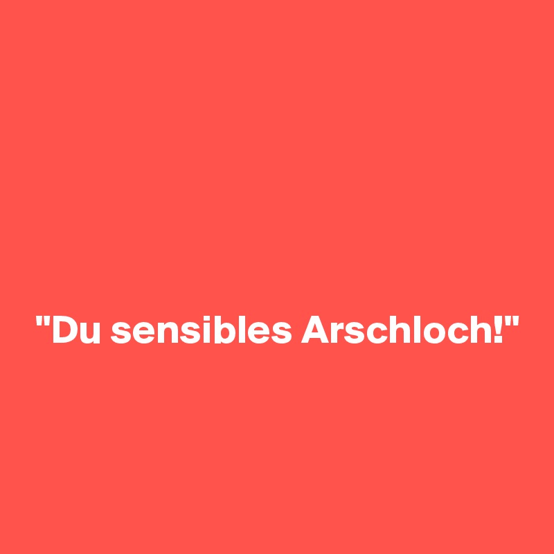 






 "Du sensibles Arschloch!"



