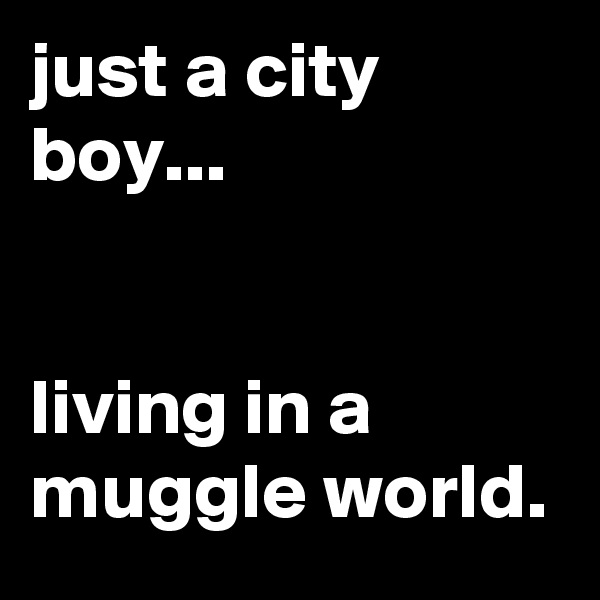 just a city boy...


living in a muggle world.