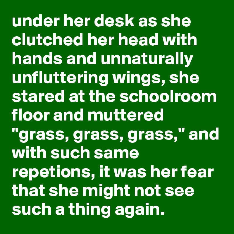 Under Her Desk As She Clutched Her Head With Hands And Unnaturally