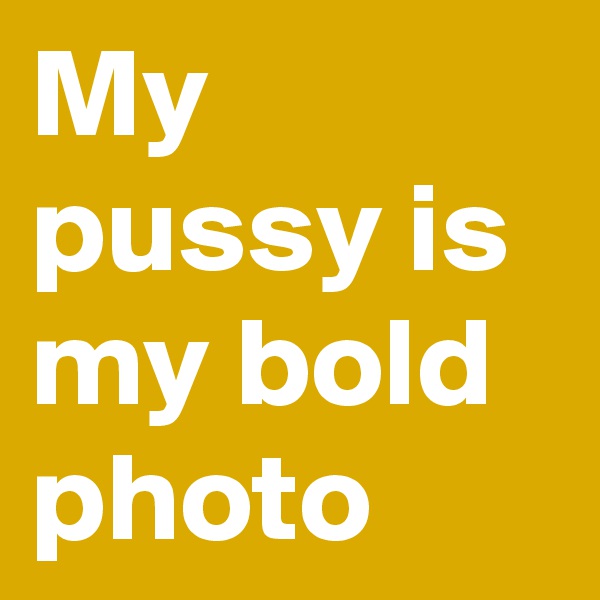 My pussy is my bold photo 