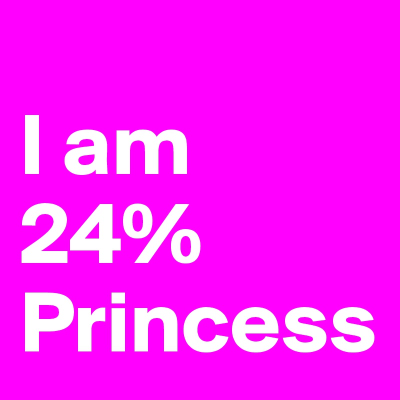 
I am 24% Princess