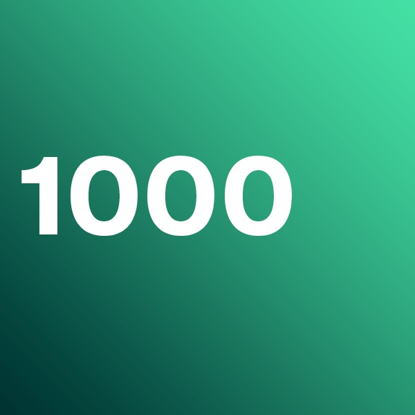                          1000