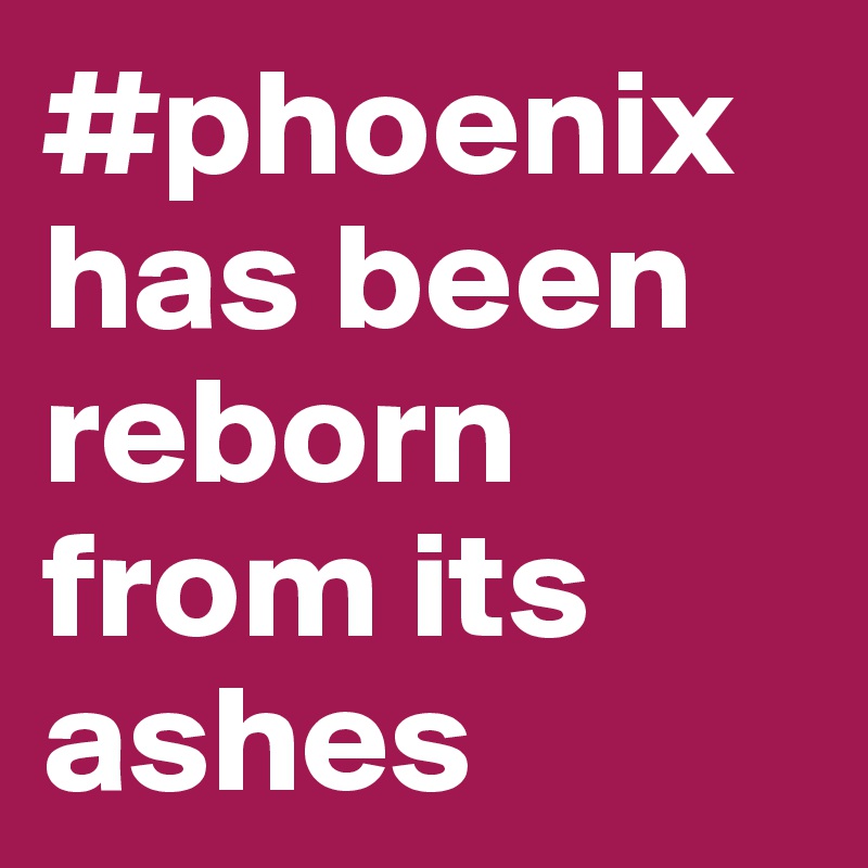#phoenix has been reborn from its ashes