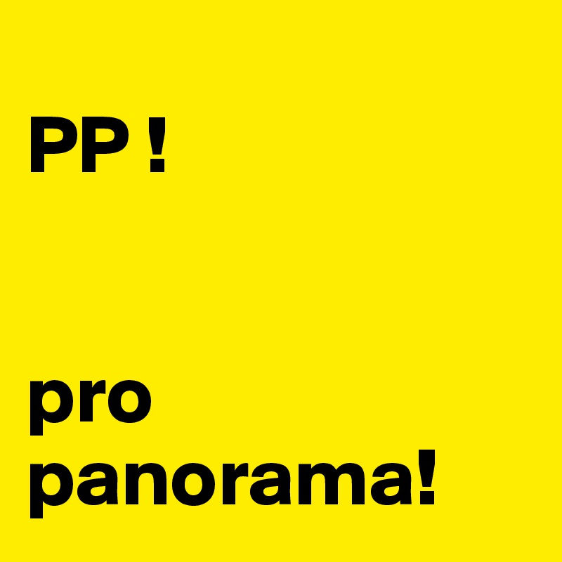 
PP !


pro panorama!