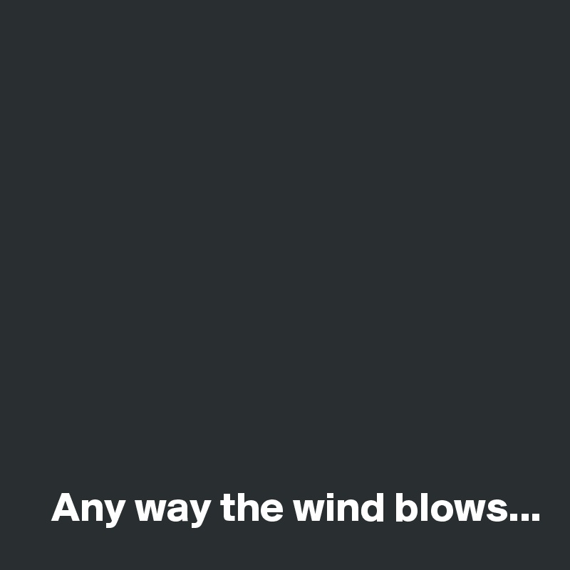 










   Any way the wind blows...