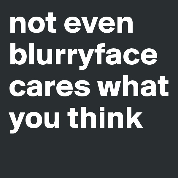 not even     blurryface cares what you think                 