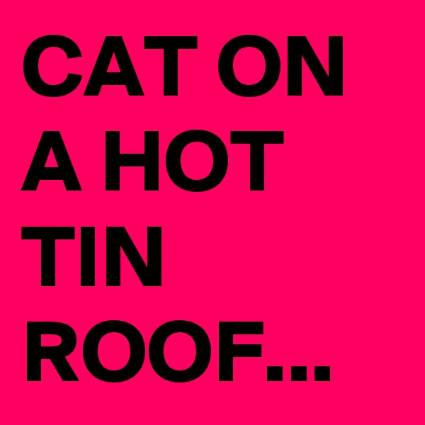 CAT ON A HOT TIN ROOF...