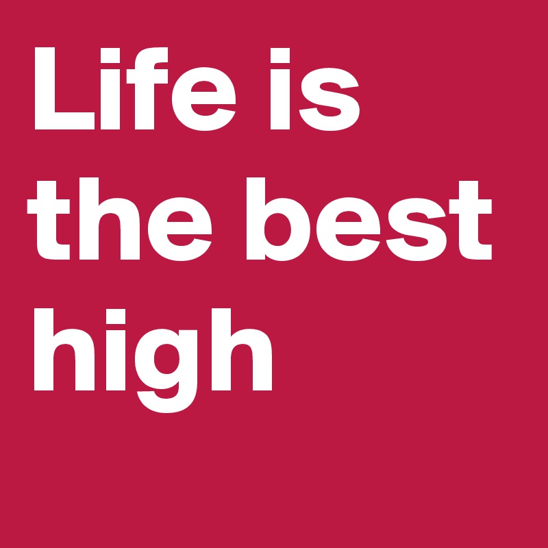 Life is the best high