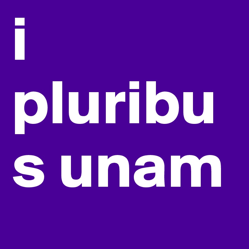 i pluribus unam