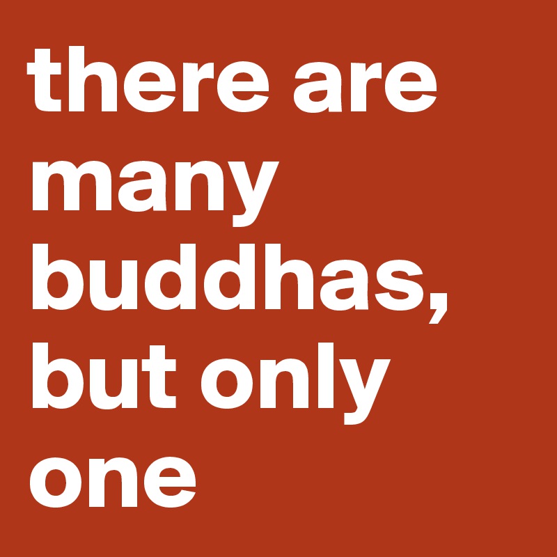there are many buddhas, but only one