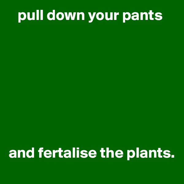    pull down your pants








and fertalise the plants. 