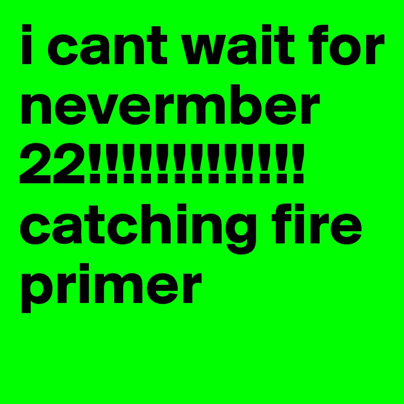 i cant wait for nevermber 22!!!!!!!!!!!!! catching fire primer 