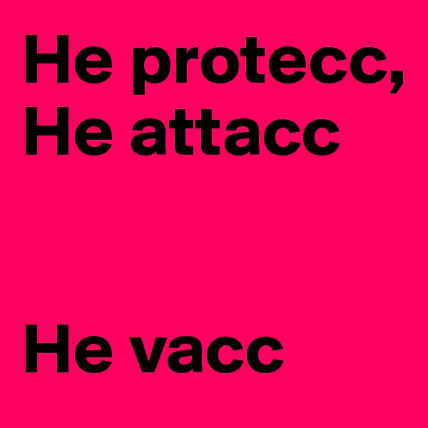 He protecc, He attacc


He vacc