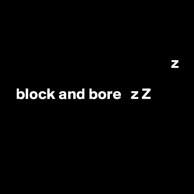 


                                                    z
                               
  block and bore   z Z




