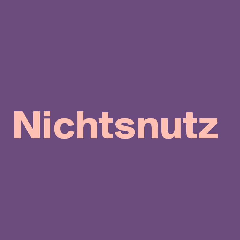 

Nichtsnutz     
