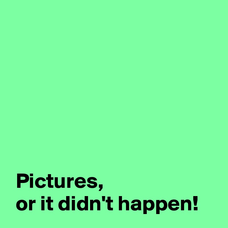 






 Pictures,
 or it didn't happen!