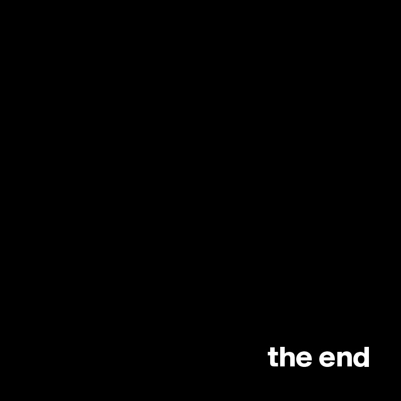 








 

                                          the end