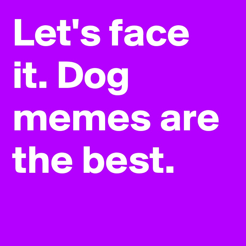 Let's face it. Dog memes are the best.