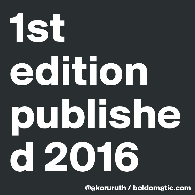 1st edition published 2016