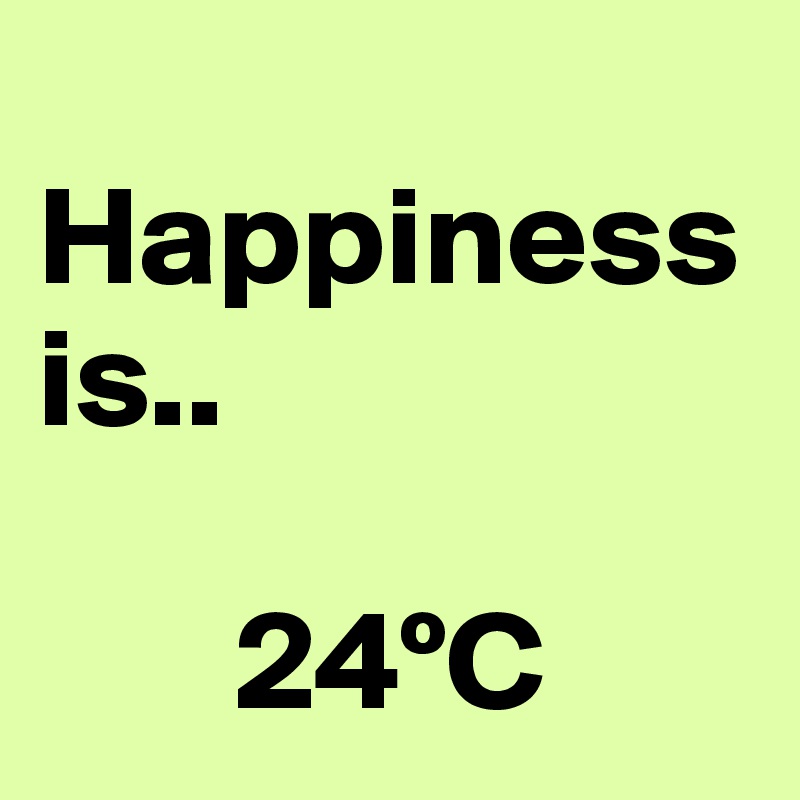 
Happiness is..

       24ºC