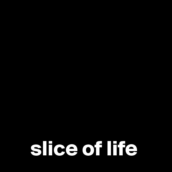 



 

     slice of life