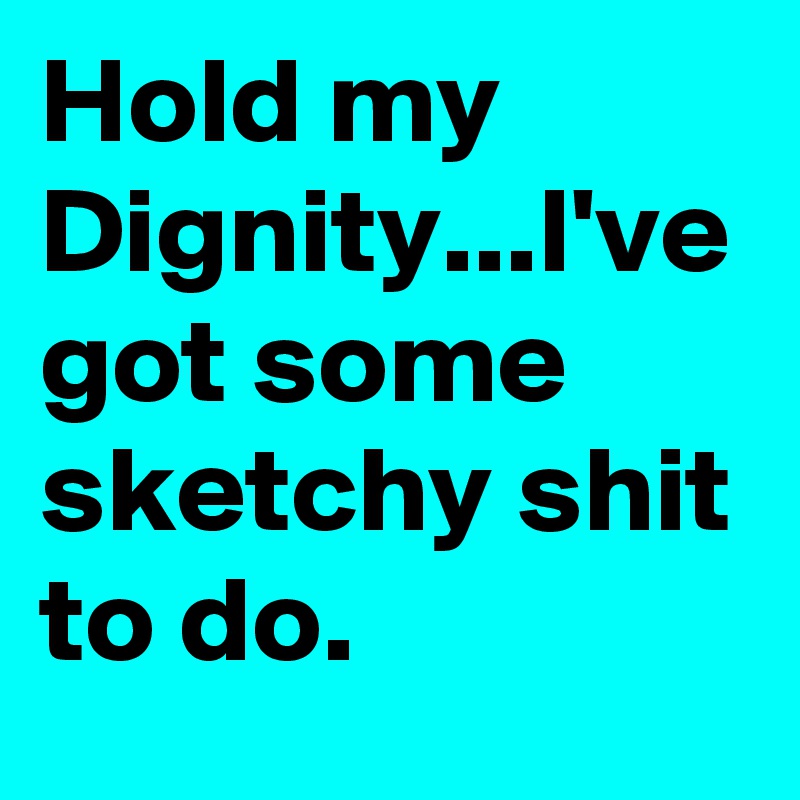 Download Hold my Dignity...I've got some sketchy shit to do. - Post ...