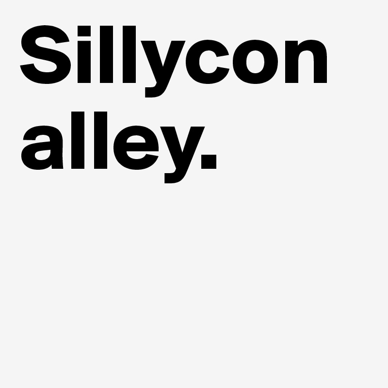 Sillycon alley. 


