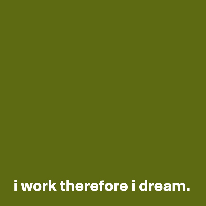 









 i work therefore i dream.