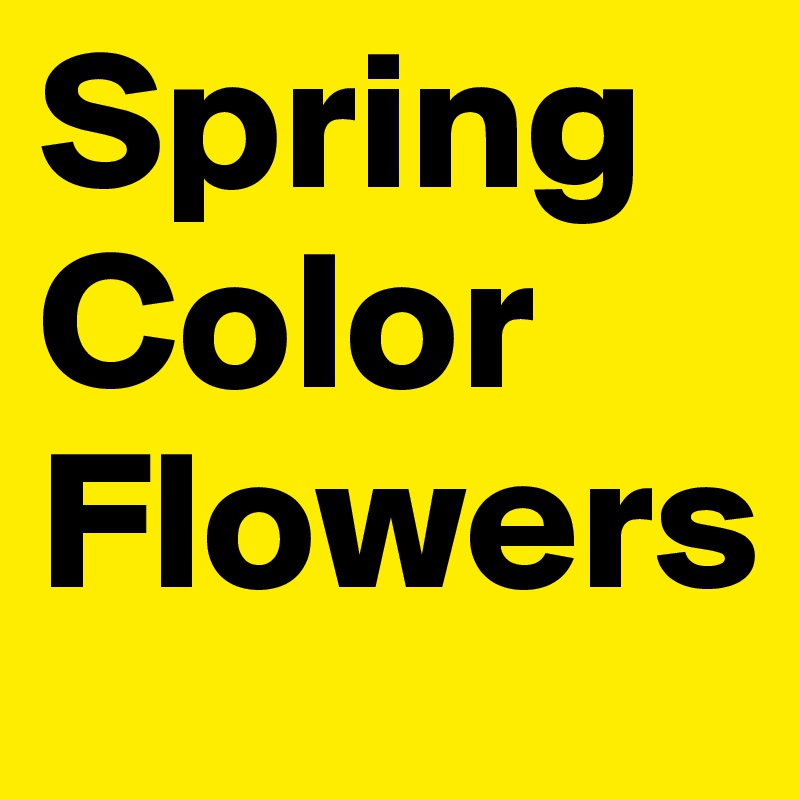Spring
Color Flowers