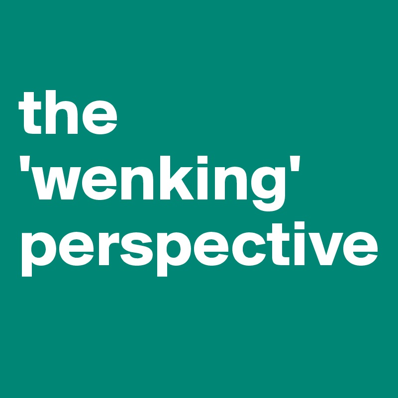
the
'wenking'
perspective
