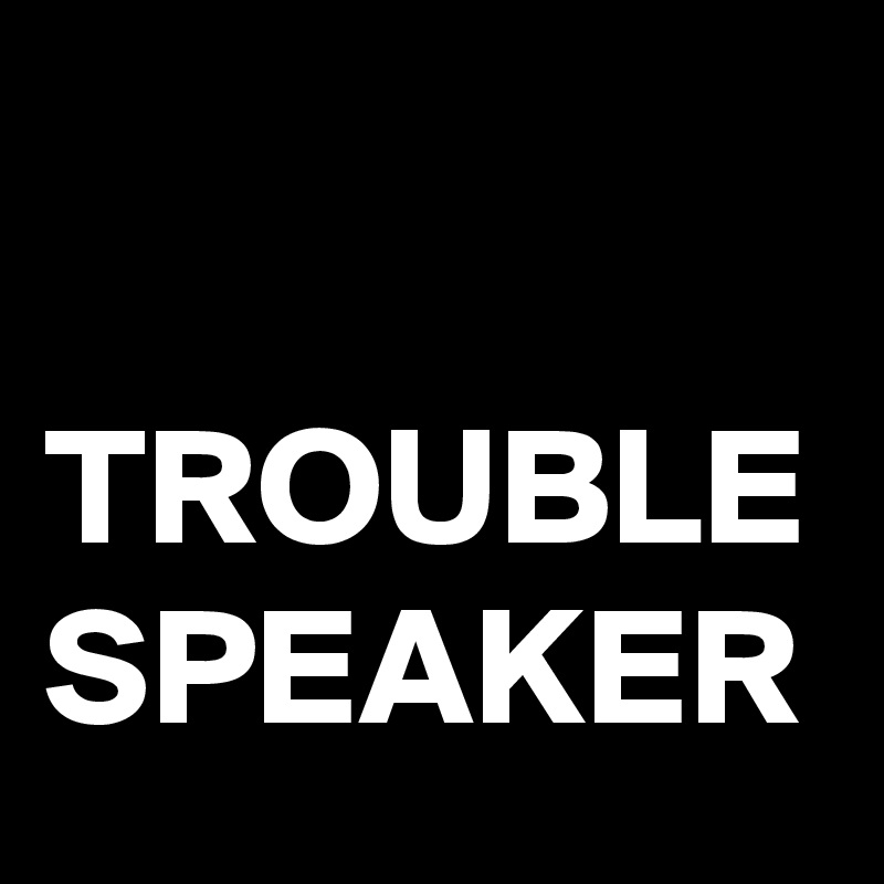 

TROUBLE SPEAKER