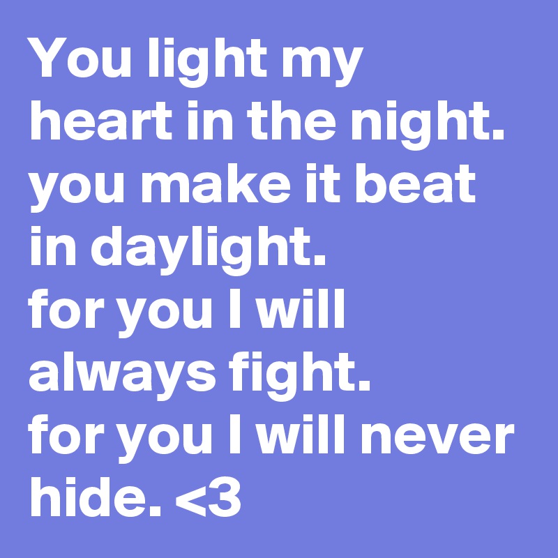 you'll be my night light