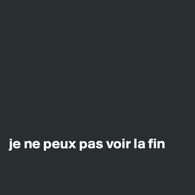 








je ne peux pas voir la fin

