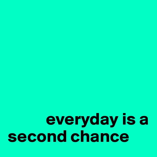 





           everyday is a second chance