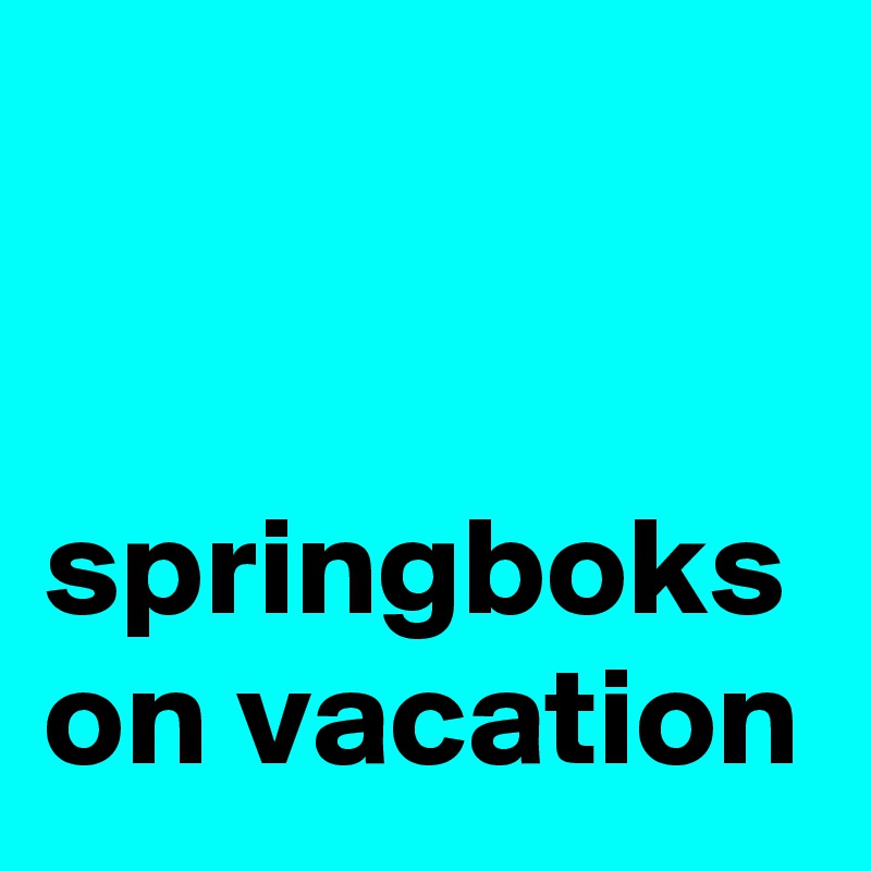 


springboks on vacation