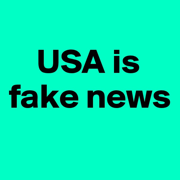 
    USA is fake news
