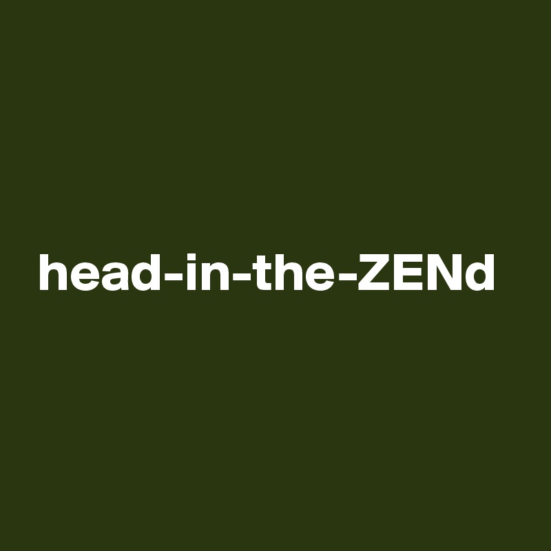 



 head-in-the-ZENd



